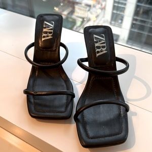 Zara Black Strappy Heel